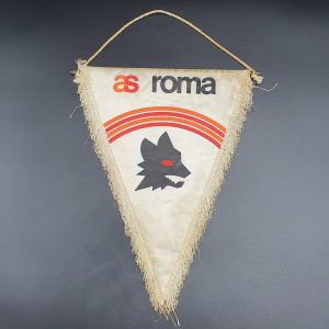 GAGLIARDETTO CALCIO⚽️ ROMA 🟡🔴scudetto VINTAGE gadget AUTO no