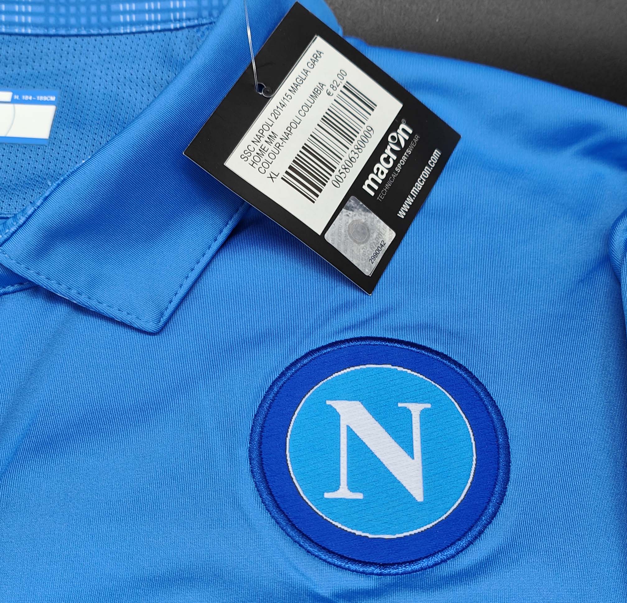 Maglia gara ufficiale home azzurra 2022/23 ssc napoli